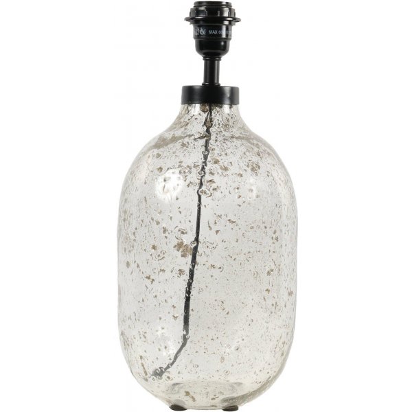 Rille lampefod - Klart glas - 40 cm