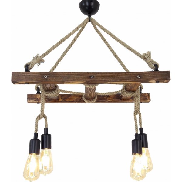 Marve loftslampe - Valnød