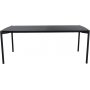 Spisebord Pelle 190x90 cm - Sortbejdset eg / Messing