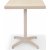 Urbanite cafegruppe med bord 63 x 63 cm og 2 stabelbare spisestuestole - Beige