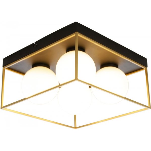 Astro plafond - Sort/guld/opal hvid