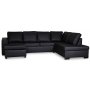 Solna U-sofa D3A - Bonded Lder