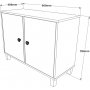 Vilamo skab 35 - Fyrretr/hvid