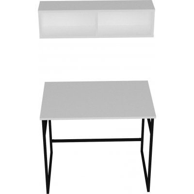 Gama skrivebord 90x60 cm - Hvid/sort