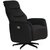 Comfort Saga (el) recliner lænestol med indbygget fodskammel - sort ecolæder