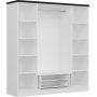 Rizada garderobe 180x52x210 cm - Hvid