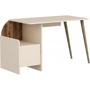 Suave skrivebord 125,2 x 60 cm - Lys valnd/beige