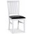 Fr spisebordsst; spisebord 140x90 cm - Hvid/olieret eg med 4 stk. Fr spisebordsstole med ribber i ryggen, sort PU-sde