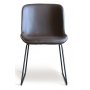 Texas spisegruppe med 6 Texas spisestuestole Brun PU + Texas beton spisebord 180x90 cm