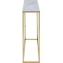 Alisma konsolbord 110 cm - Hvid marmor/guld