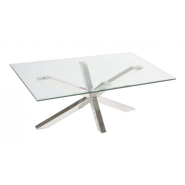 Trieste sofabord - Glas/krom