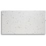 Terrazzo sofabord 75x75cm - Bianco Terrazzo & understel cross messing
