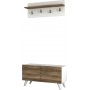 Lores hall mbler - Hvid/valnd