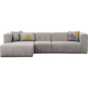 Beyza divan sofa venstre - Lysegr