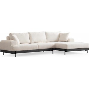 Eti divan sofa hjre - Hvid/sort