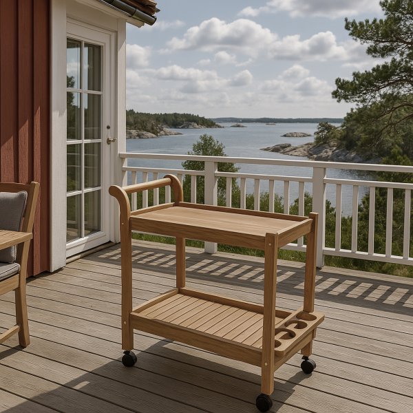 Salt serveringsvogn - Teak