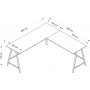 Team hjrne skrivebord 180 x 60 cm - Hvid