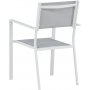 Spisest med 6 stole og spisebord 205 x 90 cm gr/hvid - Copacabana