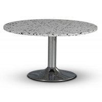 Empire spisebord - Terrazzo Cosmos / Forkromet trompetfod Empire spisebord - Terrazzo Cosmos / Forkromet trompetfod