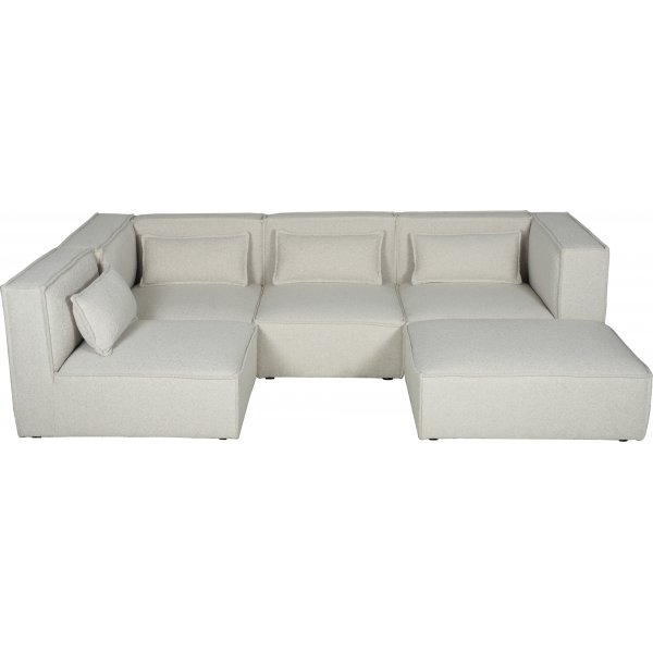 Nees modulsofa i boucl - U-sofa i boucl