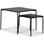 Wayne sidebord 60x60 cm - Sortbejdset eg