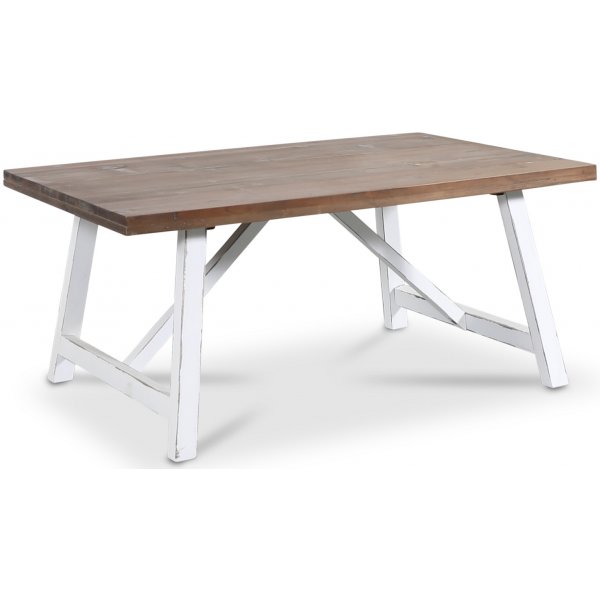 Inez sofabord vintage - Brun bejdse / hvid
