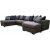 Delux U-sofa med bent ende venstre - Gr/Antracit/Vintage