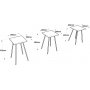 Luiz bord 29 x 29 cm - Antracit