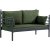 Manyas 2-personers udendrs sofa - Sort/grn + Mbelplejest til tekstiler