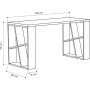 Honning skrivebord 140x60 cm - Hvid/lys ruskind