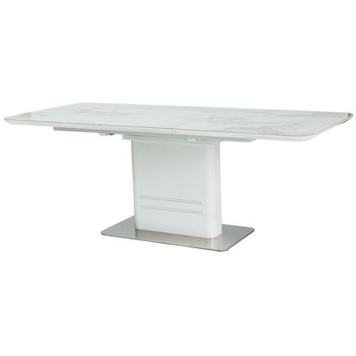 Esmeralda 160-210 cm spisebord - Hvid
