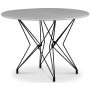 Zoo spisebord 105 cm - Sort / Terrazzo Bianco