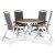 Ekens positionsstol hvid aluminium - Imiteret tr + Mbelplejest til tekstiler