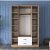 Bardo garderobe 140 x 51,5 x 210 cm - Valnd/hvid