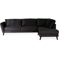 Country sofa med åben ende til højre - Antracitgrå (fløjl) Country sofa med åben ende til højre - Antracitgrå (fløjl)