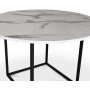 Sintorp rundt spisebord 115 cm - Hvid marmor (Eksklusiv laminat)