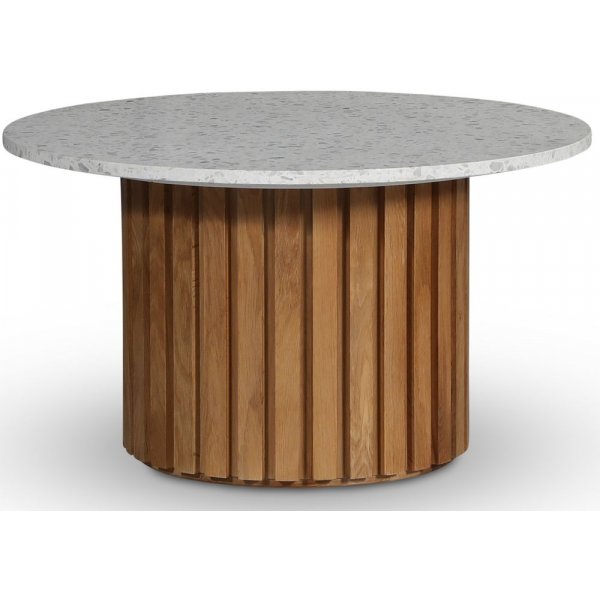 Sumo Sofabord O85 - Eg / Terrazzo Bianco