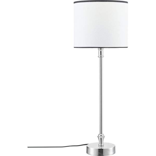 Liam bordlampe - Hvid/sort/krom - 58 cm