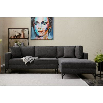 Berlin divan sofa - antracit/sort