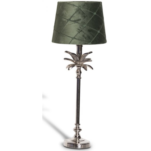 Bordlampe med palmeblad H50cm - Slv
