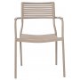 Udendrsgruppe: 4 stole og spisebord 122 beige - Merca/Pino