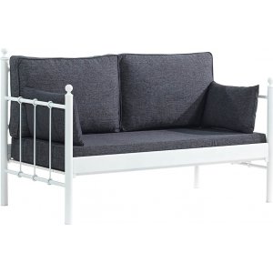 Lalas 2-personers udendrs sofa - Hvid/antracit + Pletfjerner til mbler