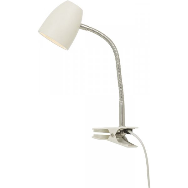 Sandnes klemlampe - Hvid/krom