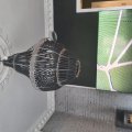 Kundebillede Lysekrone Signum kuglelampe XL 110 cm (sorte trækugler)