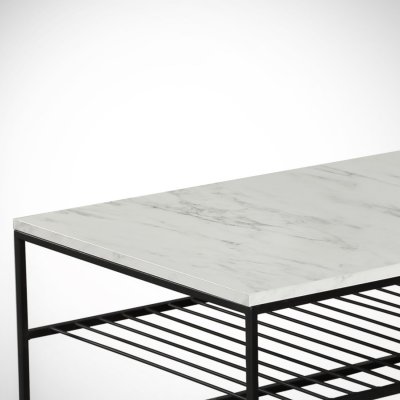 Etna sofabord 95 x 55 cm - Hvid/sort