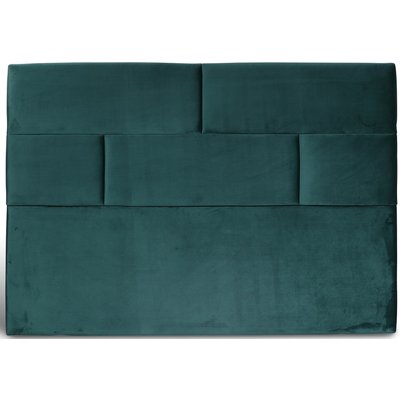 Carpe sengegavl med mønster (grøn fløjl) - Valgfri bredde