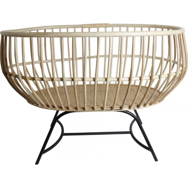 Blind tremmeseng 58 x 90 cm - Rattan/sort