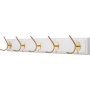Demandu knageliste 65 cm - Hvid/guld