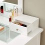Joni toiletbord med skammel 90 x 40 cm - Hvid