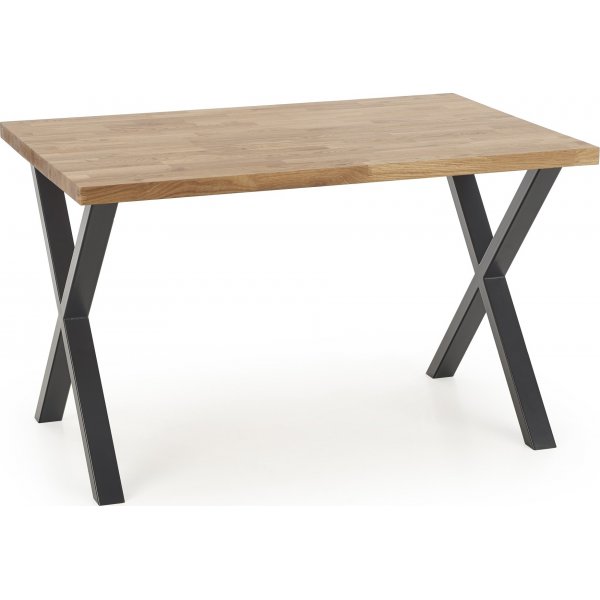 Gambon spisebord med krydsben 140x85 cm - Eg/sort